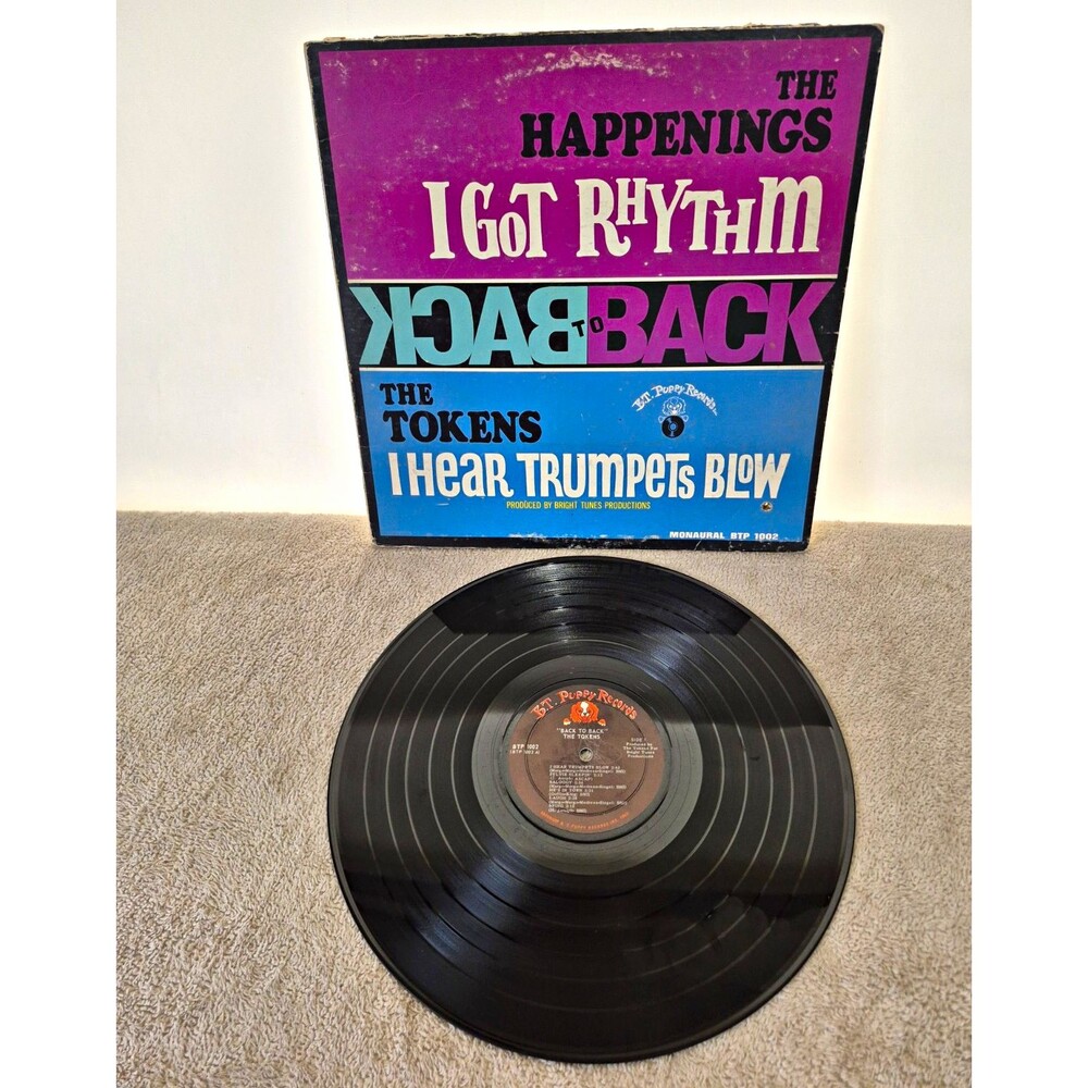 The Happenings / The Tokens Back to Back Vinyl LP 1968 B.T. Puppy BTP 1002 Mono